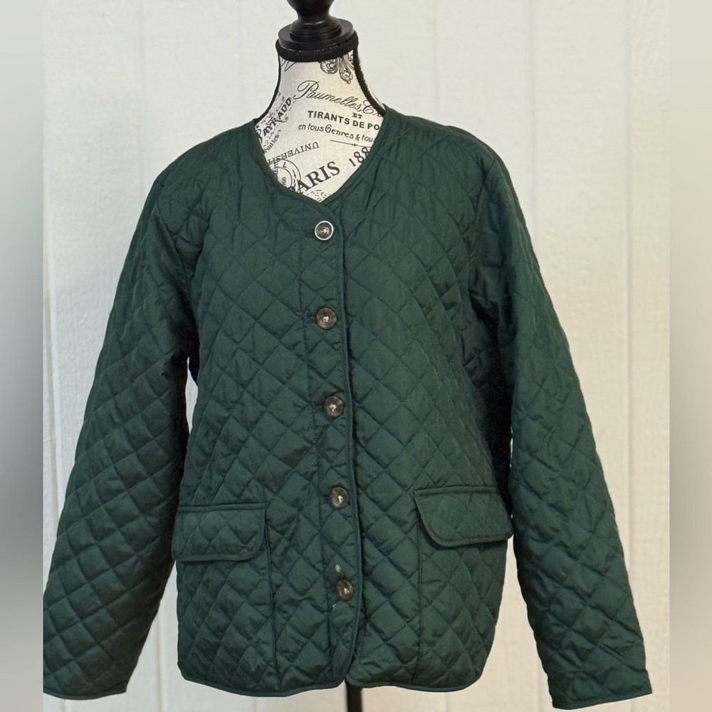 Croft & Barrow Dark Green Quilted Puffer Jacket